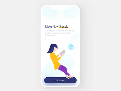Social App Onboarding Concept adobe xd animation design illuatration onboarding screen onboarding ui social app ui ux design ui design