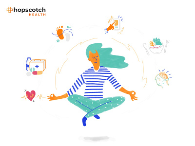 Hopscotch 1 healthcare illustration multicolor ux ui website
