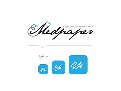 Medpaper app branding content design icon logo logodesign logodesigner logodesinger logotype typography ui vector