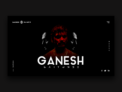 Sacred Games Landing Page by Chandresh on Dribbble