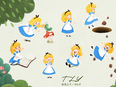 Alice character design character design child illustration fantasy illustration illustration