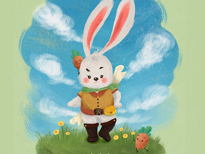 Courage Rabbit child illustration cute illustration rabbit