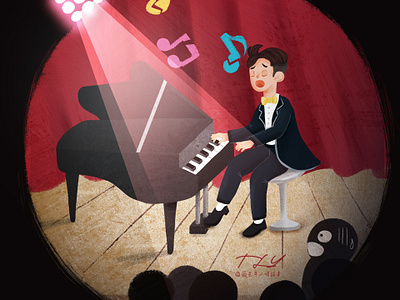 pianist child illustration illustration pianist