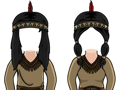 native american costume set costume fliplife illustration native american vector webgame