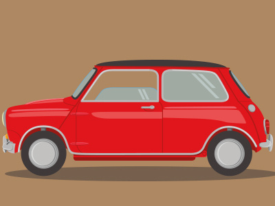 Mini Cooper car classic concept cooper illustration mini oldtimer vector vehicle