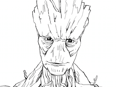groot comic drawing groot guardians of the galaxy illustration marvel tree