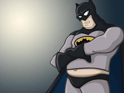 nananananana.... fatman batman comic dc fatman himaen illustration marvel superhero vector
