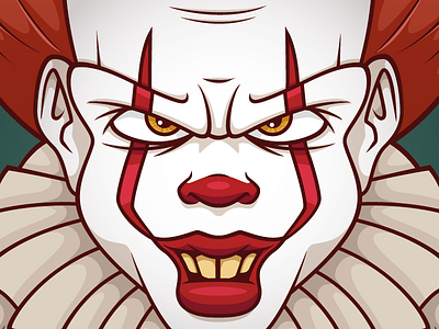 cute clown character clown comic horror illustration it scary stephen king