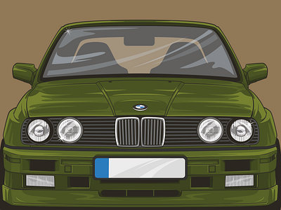 BMW M3 E30 automotive bmw car design illustration illustrator motorsport vector vectorart vehicle