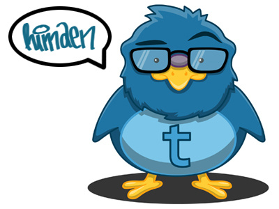 twitter bird bird birdy blue character comic glasses illustration nerd tweet tweety twitter vector