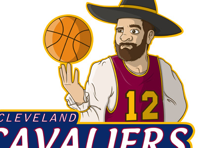 Cleveland Cavaliers basketball cavaliers cleveland illustration logo nba vector