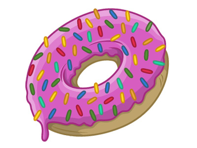 donut party colorful comic donut illustrated illustration style vector