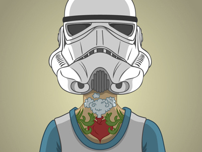 dudetrooper comic dude empire fanboy helm illustrated illustration imperial starwars stormtrooper tattoo trooper vector