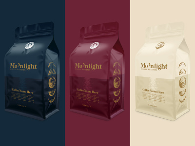 Moonlight Coffee Packaging branding coffee illustration moon moonlight packaging packaging design