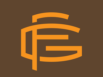 Monogram Coffee Logo brown coffee f g letters logo monogram orange