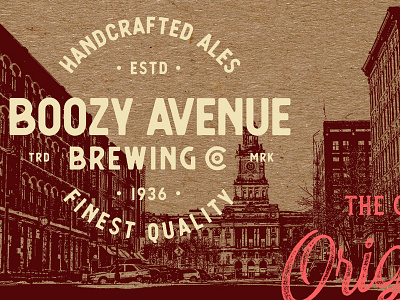 Boozy Avenue Brewing Lockup beer beer logo branding craft beer craft brew craft brewery logo