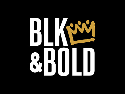 BLK & BOLD Logo black black and white coffee coffee logo crown crown logo logo logo design