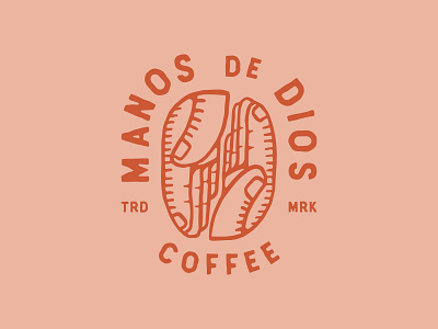 Manos de Dios Logo coffee coffee bean coffee logo god hand drawn hands illustration logo vintage