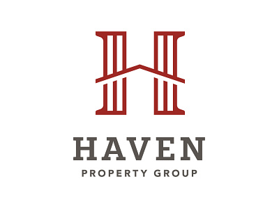 Haven Property Group Logo haven house logo logo logo design peak property management roof