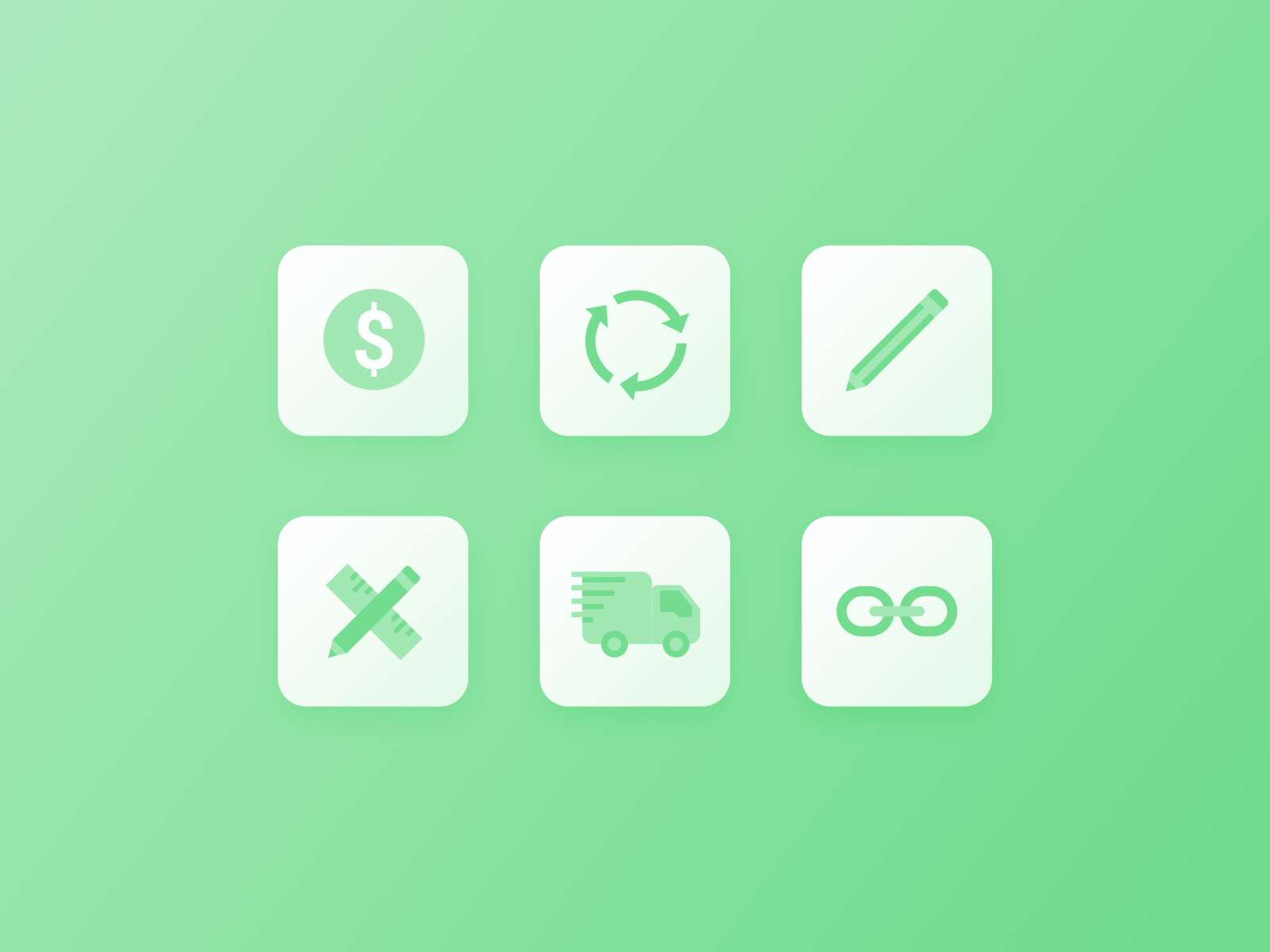 Color Animated Icons aftereffects animated arrow coin design icon icon set illustrator link motion pencil transport ui ux vector web