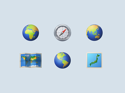 Icons8 Emoji Travel & Places compass country design earth icon set illustration illustrator maps travel ui ux vector web