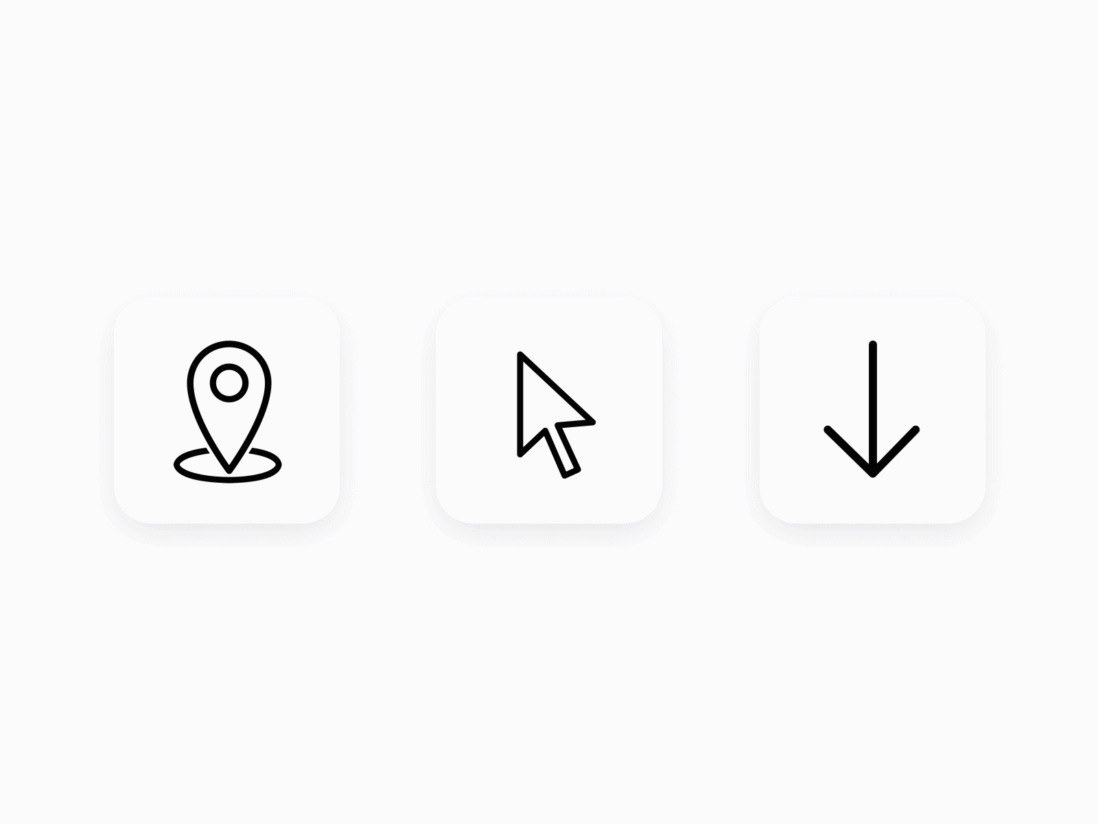 Animated Icons animated arrow cursor design icon icon set illustrator location mark marker motion ui ux vector web