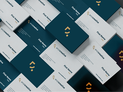 Enzi Creative Business cards branding design logo mockup presentation