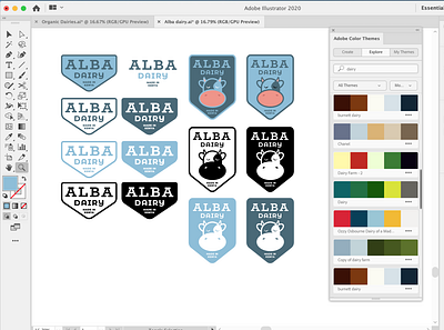 Alba dairy logo W.I.P art direction branding concept design icon illustrator logo