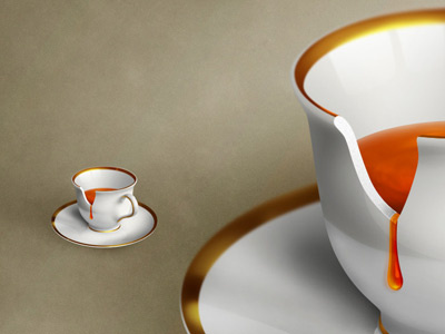 Teacup Shot debut icon illustration photoshop teacup