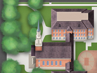 Campus Map Concept Illustration