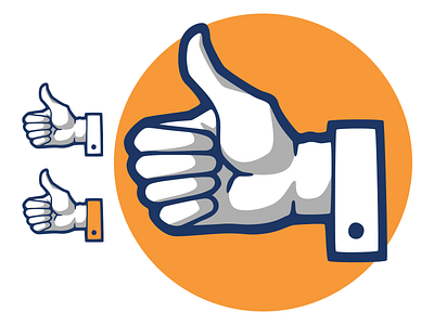 Hand Drawn Icons - Thumbs Up drawn icons like set simple thumbs up vector