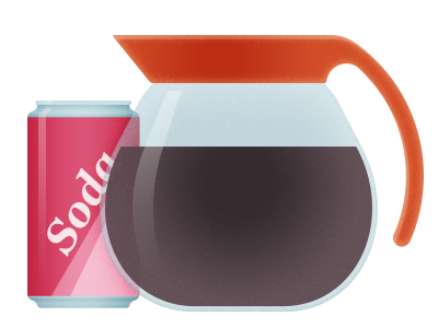 Caffeine caffeine can coffee coffee pot icon illustration ovenbits soda stylized vector