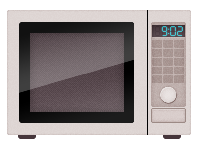 Microwave cooking icon illustration microwave oven ovenbits stylized vector