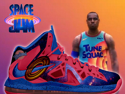Space Jam Designed Lebron 10 custom shoes shoe design