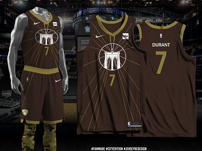 Brooklyn Nets City-Edition 2020-21 "Fan-Made" brooklyn nets city edition jersey redesign nba sports branding
