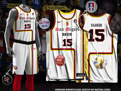 San Miguel Fauxback Jersey Mashup basketball jersey fauxback jersey design san miguel beermen sports branding