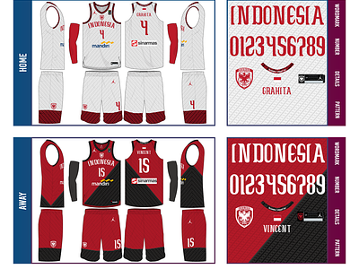 Indonesia NT Jersey Redesign 2022 basketball jersey design illustration jersey design sports branding