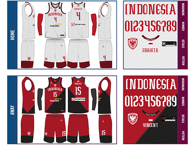 Indonesia NT Jersey Redesign 2022 basketball jersey design illustration jersey design sports branding