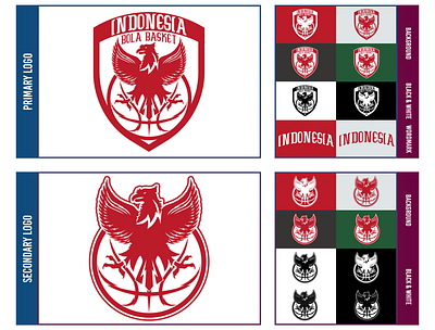 Indonesia Basketball NT Logo Redesign branding design illustration logo logo design sports branding