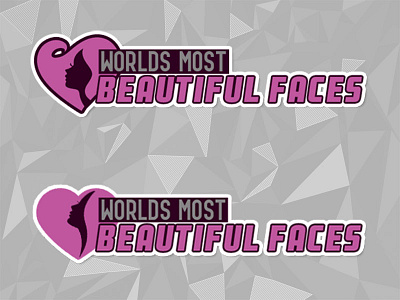 Worlds Most Beautiful Faces Logo blog design blog logo branding logo design