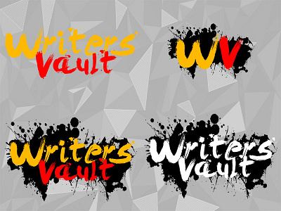 Writers Vault alternate logo blog design blog logo branding logo design