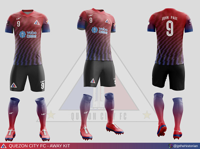 Quezon City FC - Away Kit design football club football jersey football kit logo soccer jersey soccer kit sports branding sports logo