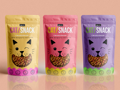 Cat snack packaging branding cat cats design dogs doypack drawingart graphic illustraion illustration package design packagedesign packaging pets typography vector