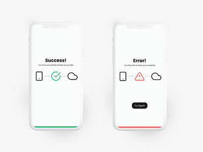 Daily UI #011 app design daily ui 011 daily ui challenge error message flash messages green red success message uidesign uiux