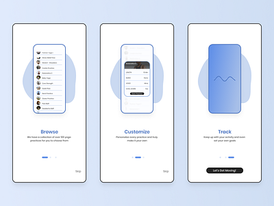 Daily UI #023 blue daily ui 023 daily ui challenge mobile app design onboarding screens onboarding ui ui design