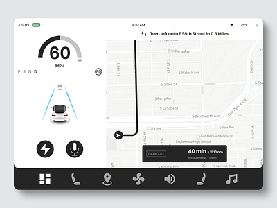 Daily UI #034 black and white car interface car ui daily ui 034 daily ui challenge tesla ui design