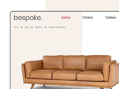 Daily UI #56 article breadcrumbs brown couch daily ui 056 daily ui challenge ecommerce furniture detail furniture website sofa ui design website design