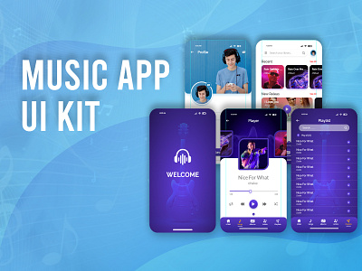 Music App Ui kit fazle rabbi graphic design ios app ios app design ios ui kit minimal mobile app mobile app design music music app music app design music player music player app rabbidesigner ui ui kit ui ux uidesign