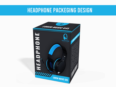 Headphone box packaging Design