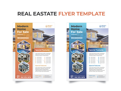 Real estate flyer template design